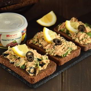 Бутерброды с паштетом из тунца