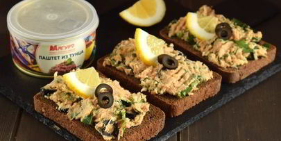 бутерброды с паштетом из тунца