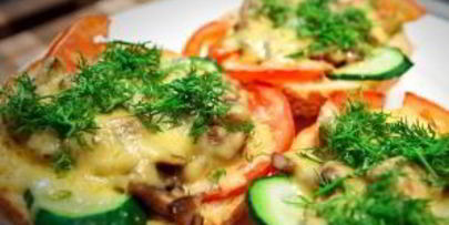 бутерброды с шампиньонами и сыром