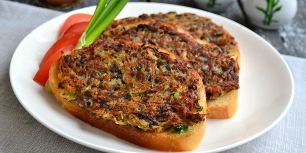 Рецепт горячие бутерброды с картофелем и грибами