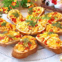 Рецепт Горячие бутерброды с курицей и помидорами