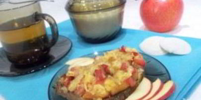 горячие бутерброды с яблоками и сыром