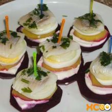 Рецепт Овощные бутерброды с сельдью