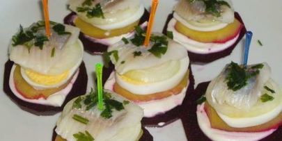 овощные бутерброды с сельдью