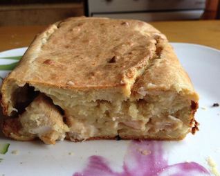 Сырный кекс с курицей