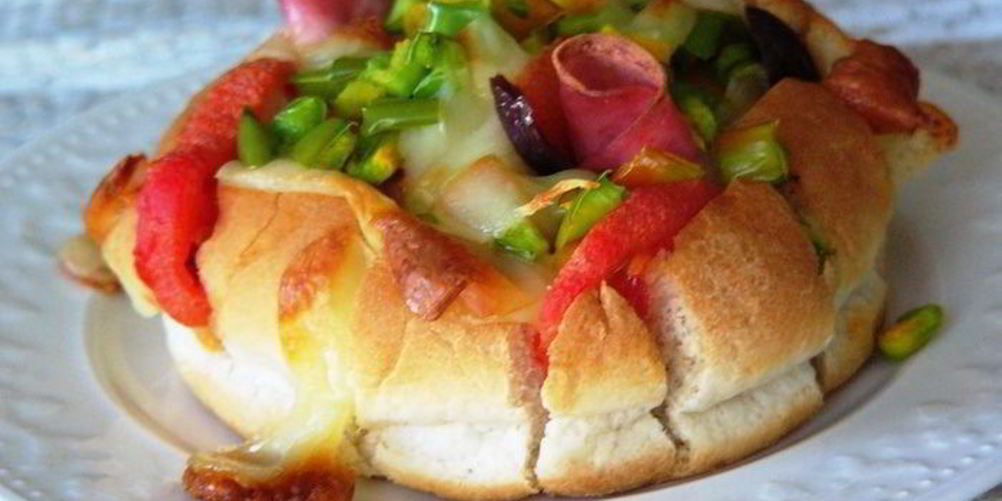 Рецепт запеченный бутерброд из хлебной булочки