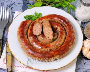 Домашняя колбаса из баранины