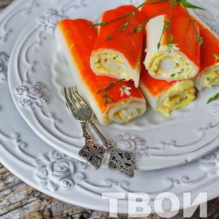 Фаршированные крабовые палочки