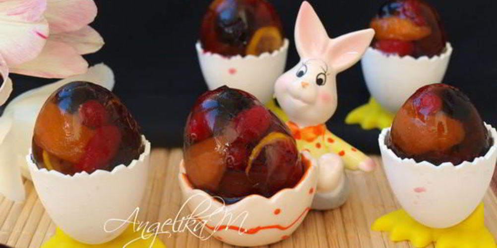 Рецепт фруктово-ягодные заливные яйца