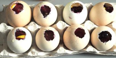фруктово-ягодные заливные яйца