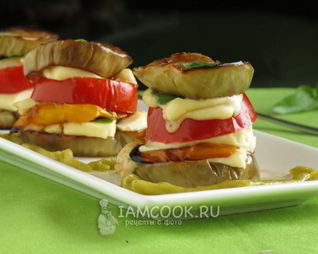 Капрезе из баклажанов