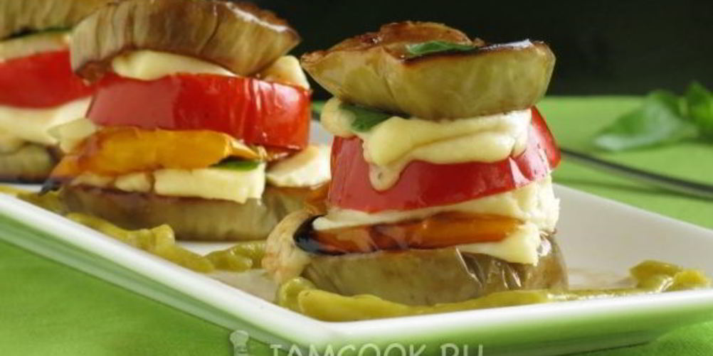 Рецепт капрезе из баклажанов