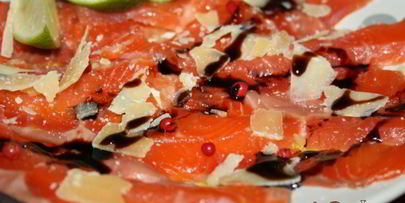 карпаччо из слабосоленой карельской форели