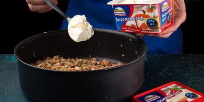 лодочки из баклажанов с ветчиной и грибами