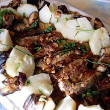 Рецепт Маринованная скумбрия с картофелем и овощами