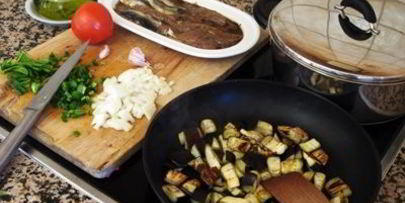 маринованная скумбрия с картофелем и овощами