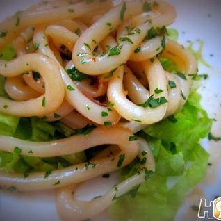 Маринованные кольца кальмара