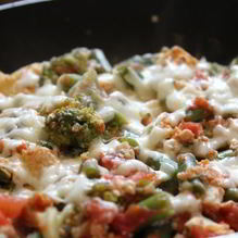 Рецепт Белковый омлет с брокколи и фасолью