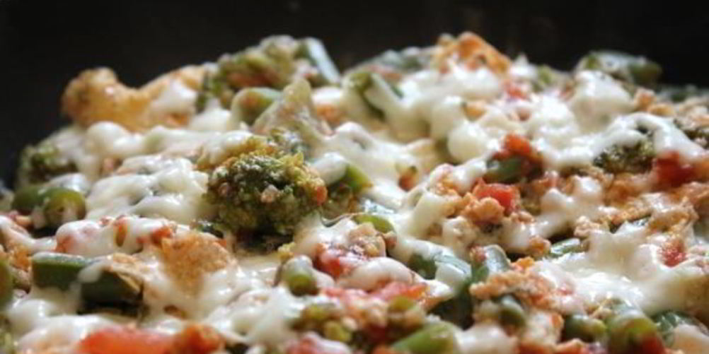 Рецепт белковый омлет с брокколи и фасолью