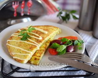 Французский омлет с кабачками