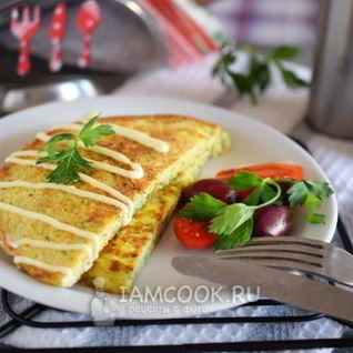 Французский омлет с кабачками