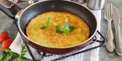 французский омлет с кабачками