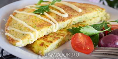 французский омлет с кабачками