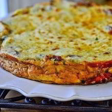 Рецепт Фриттата c картофелем, сладким перцем, зеленью и сыром