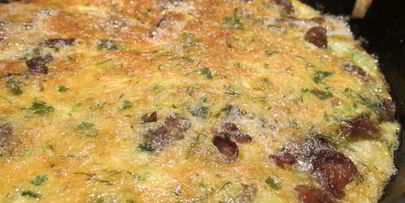 фриттата из кабачков с грибами