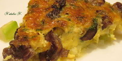 фриттата из кабачков с грибами