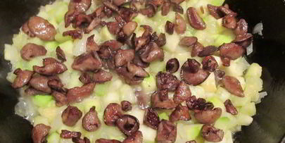 фриттата из кабачков с грибами