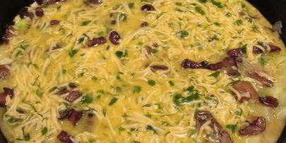 фриттата из кабачков с грибами