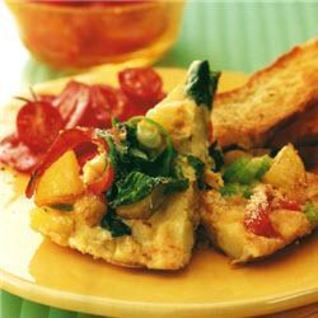 Фриттата из картофеля со шпинатом