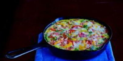 фриттата с картофелем и ветчиной