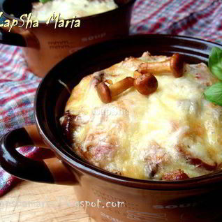 Фриттата с лисичками и беконом