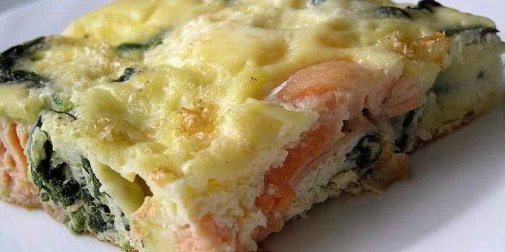 Рецепт фриттата с лососем и шпинатом