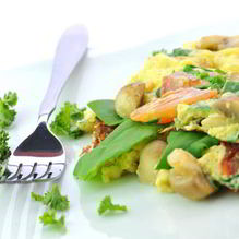 Рецепт Фриттата с зеленью и миндалем