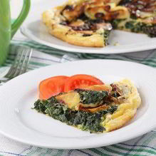 Рецепт Фриттата со шпинатом, луком и картофелем