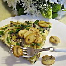 Рецепт Грибная фриттата с картофелем и луком-пореем