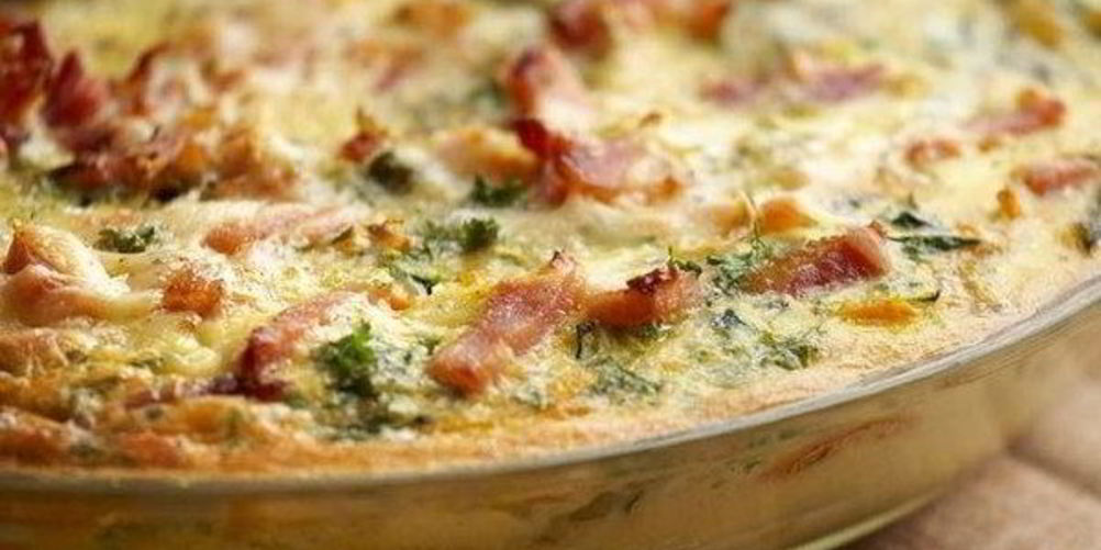 Рецепт картофельной фриттаты с сырома и ветчиного