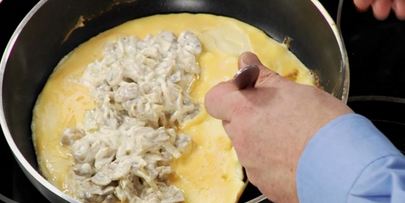 омлет и горячий шоколад