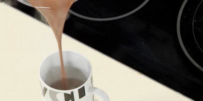 омлет и горячий шоколад