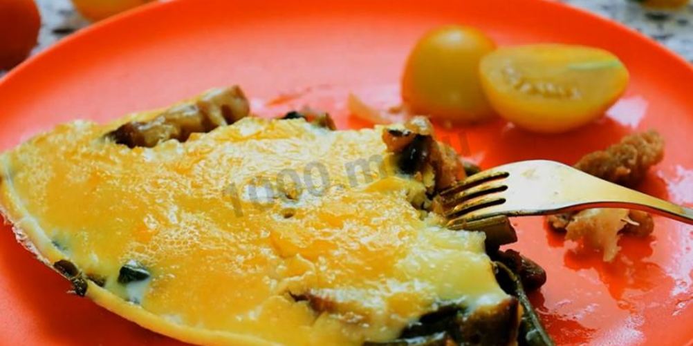 Рецепт омлет из вигны и щавеля с сыром