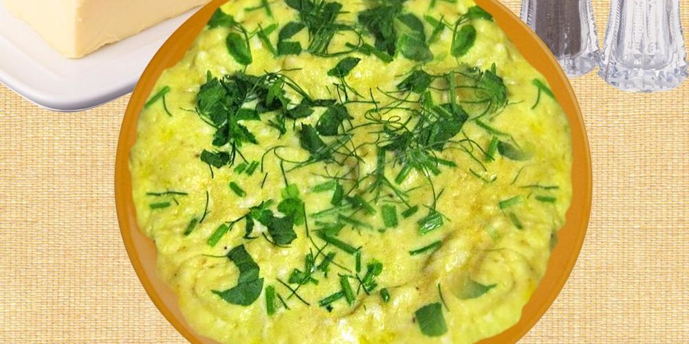 Рецепт омлет на пару с творогом