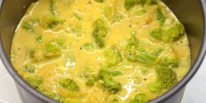 омлет с брокколи