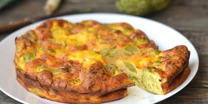 омлет с брокколи