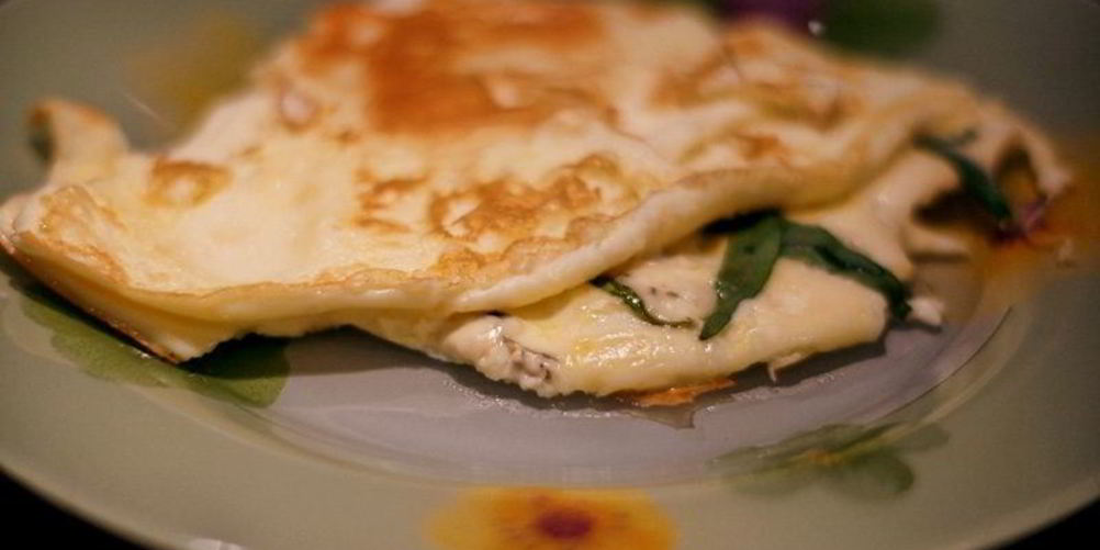 Рецепт омлет с голубым сыром