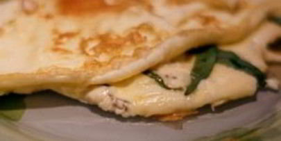 омлет с голубым сыром