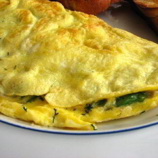 Омлет с креветками