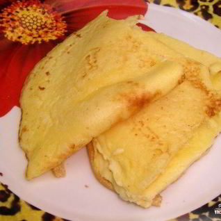 Омлет с манкой и молоком